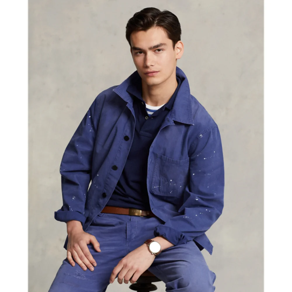 Distressed Denim Utility Jacket